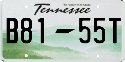 TN license plate B8155T