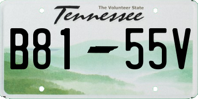 TN license plate B8155V