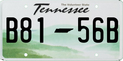 TN license plate B8156B