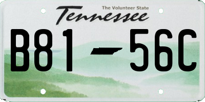 TN license plate B8156C