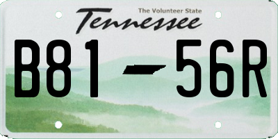 TN license plate B8156R