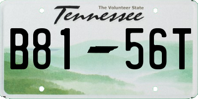 TN license plate B8156T