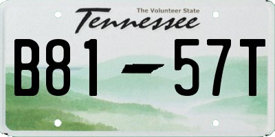 TN license plate B8157T