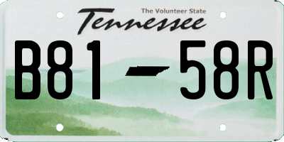 TN license plate B8158R