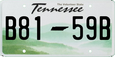 TN license plate B8159B