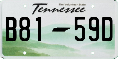 TN license plate B8159D