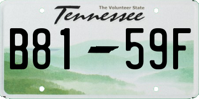 TN license plate B8159F