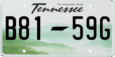 TN license plate B8159G