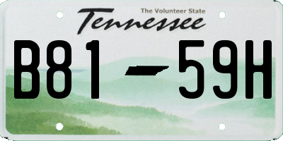 TN license plate B8159H