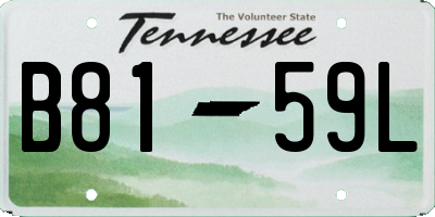 TN license plate B8159L
