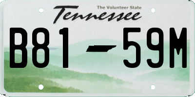 TN license plate B8159M