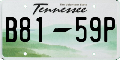 TN license plate B8159P