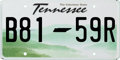 TN license plate B8159R