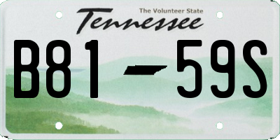 TN license plate B8159S