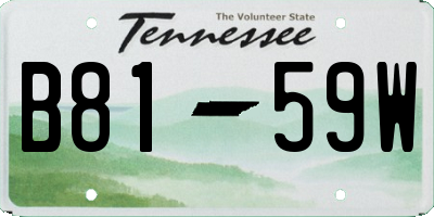 TN license plate B8159W