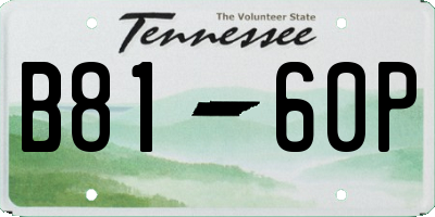 TN license plate B8160P