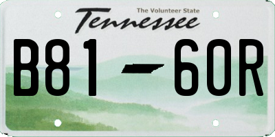 TN license plate B8160R