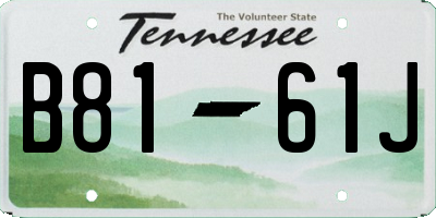 TN license plate B8161J