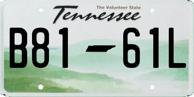 TN license plate B8161L