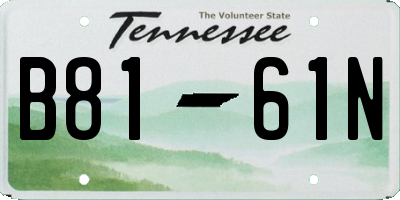 TN license plate B8161N