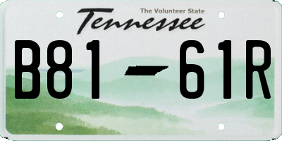 TN license plate B8161R
