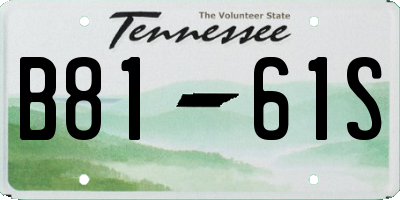TN license plate B8161S