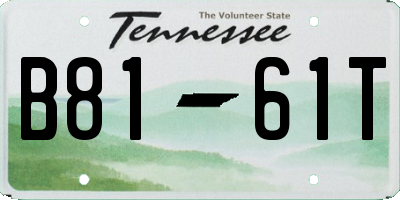 TN license plate B8161T