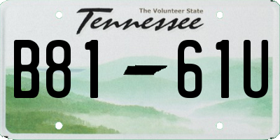 TN license plate B8161U