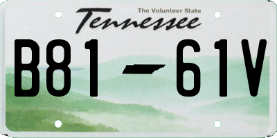 TN license plate B8161V