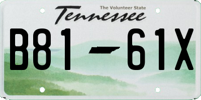 TN license plate B8161X