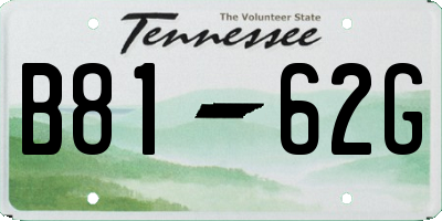 TN license plate B8162G