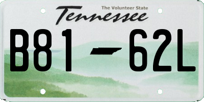 TN license plate B8162L