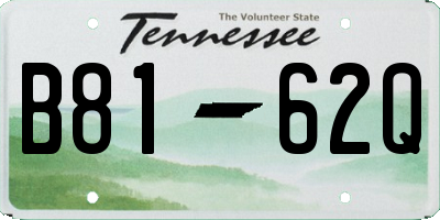 TN license plate B8162Q