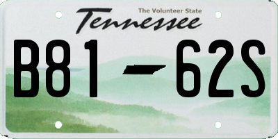 TN license plate B8162S