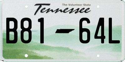 TN license plate B8164L