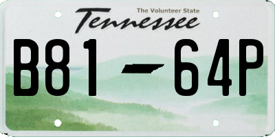 TN license plate B8164P