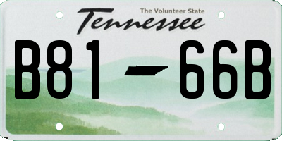 TN license plate B8166B