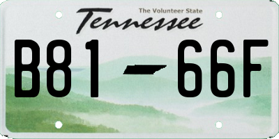 TN license plate B8166F