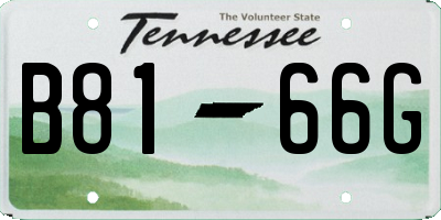 TN license plate B8166G