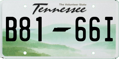 TN license plate B8166I