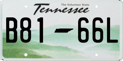 TN license plate B8166L