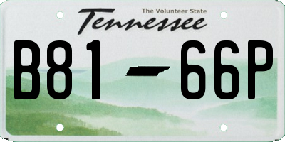TN license plate B8166P