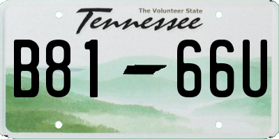 TN license plate B8166U