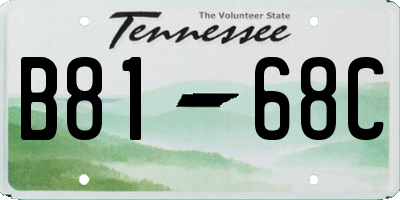 TN license plate B8168C