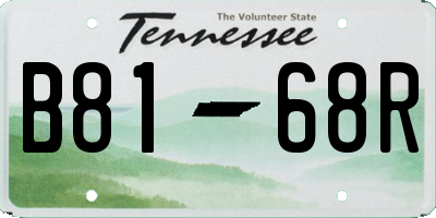 TN license plate B8168R