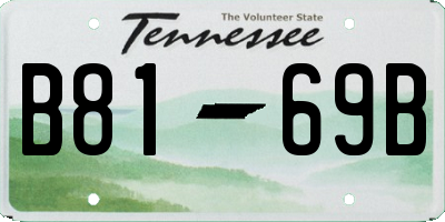 TN license plate B8169B