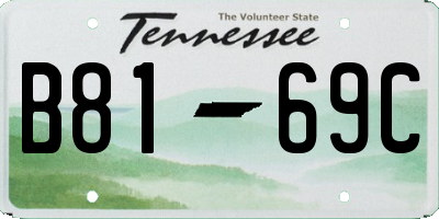 TN license plate B8169C