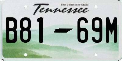 TN license plate B8169M