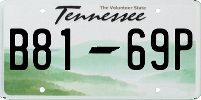 TN license plate B8169P