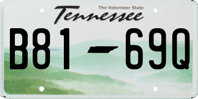 TN license plate B8169Q